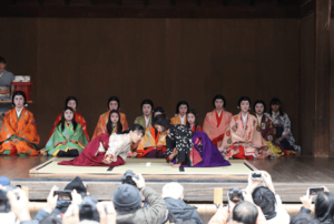 八坂神社のかるた始め式を撮影した写真