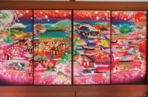 随心院の小野小町の襖絵を撮影した写真
