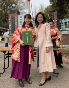 角野美智子さん母娘を撮影した写真