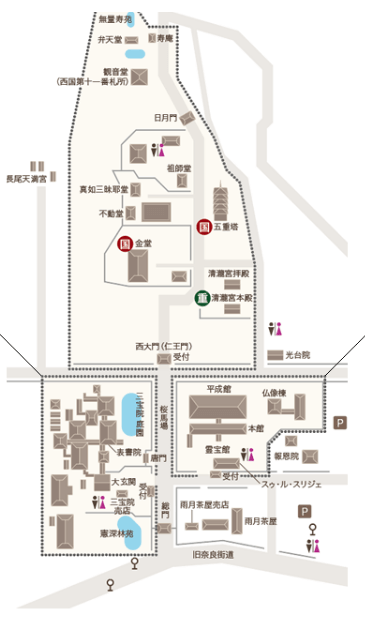 醍醐寺の境内マップ