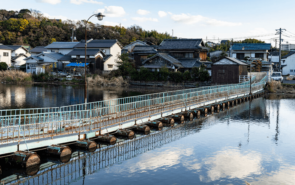 『とんび』映画の撮影場所ロケ地倉敷市・ドラム缶橋を撮影した写真